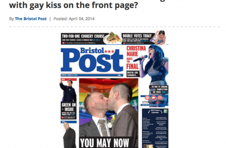 Bristol Post editor baffled by fact that front page gay kiss costs thousands of sales